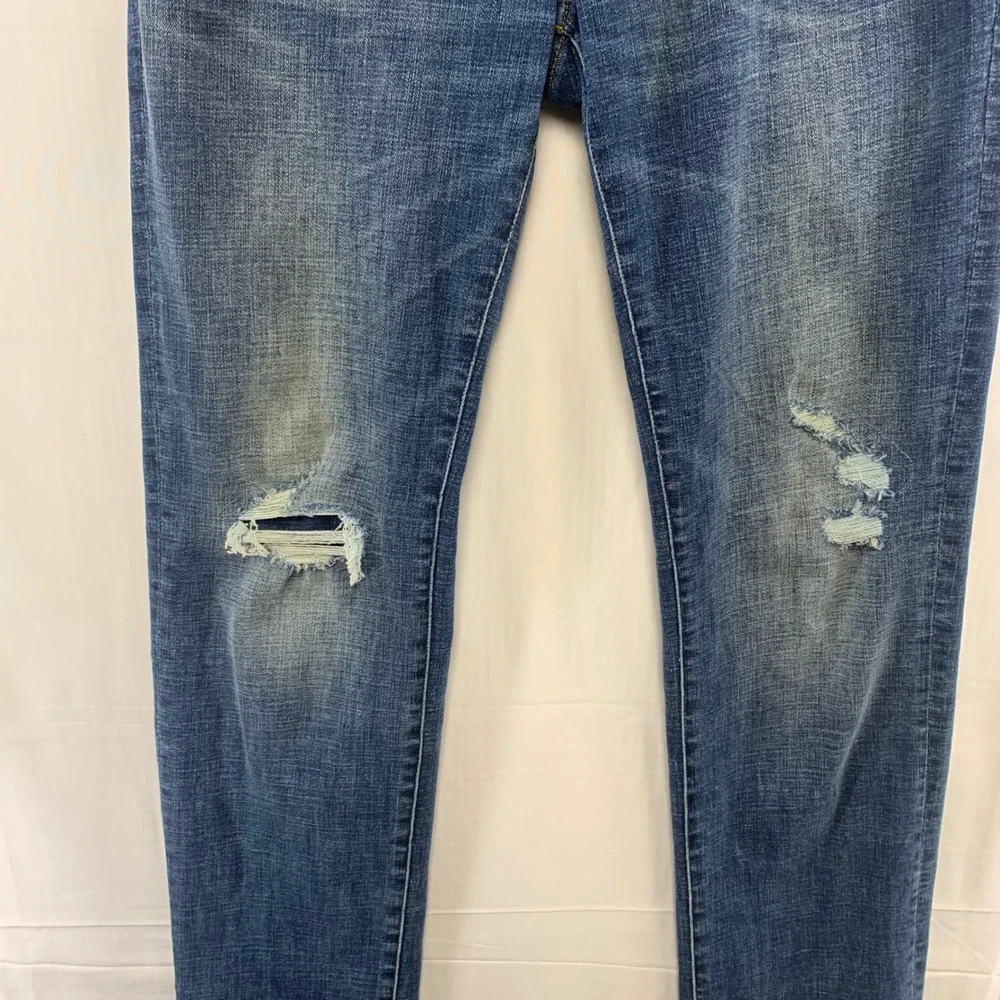 American‎ Eagle Slim Straight Jeans Mens 30x34 Blue Distressed Ne(x)t Level Flex